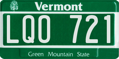 VT license plate LQO721