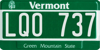 VT license plate LQO737