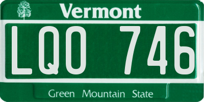 VT license plate LQO746
