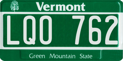 VT license plate LQO762