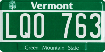 VT license plate LQO763
