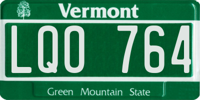 VT license plate LQO764