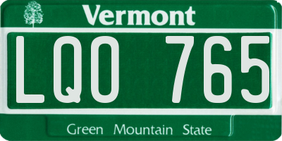 VT license plate LQO765