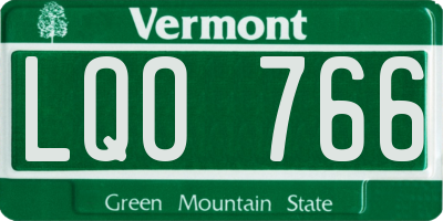 VT license plate LQO766