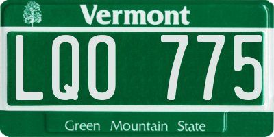 VT license plate LQO775