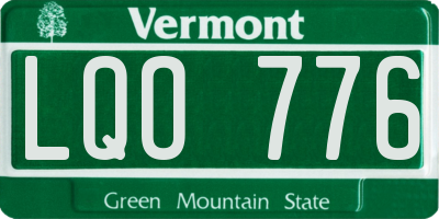 VT license plate LQO776