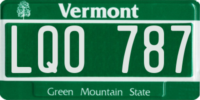 VT license plate LQO787
