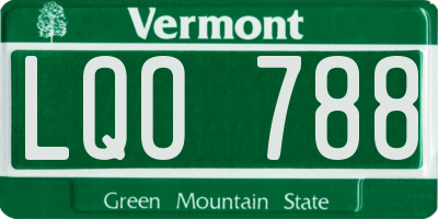 VT license plate LQO788