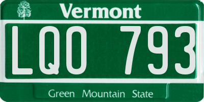 VT license plate LQO793