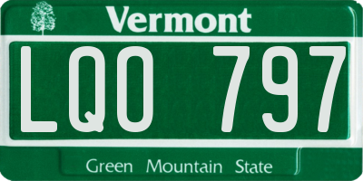 VT license plate LQO797