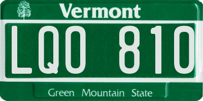 VT license plate LQO810