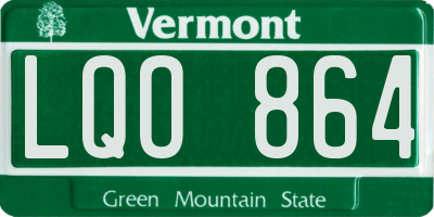 VT license plate LQO864