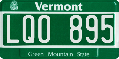 VT license plate LQO895