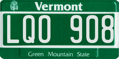 VT license plate LQO908