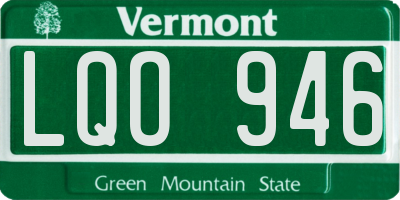 VT license plate LQO946