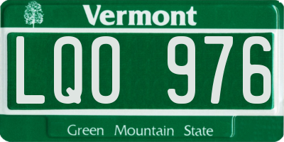 VT license plate LQO976