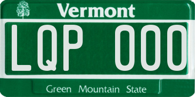VT license plate LQP000