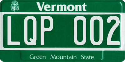 VT license plate LQP002