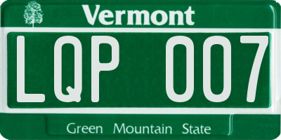 VT license plate LQP007