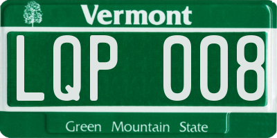 VT license plate LQP008