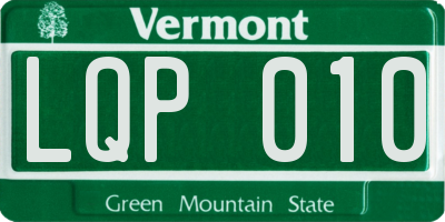 VT license plate LQP010