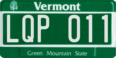 VT license plate LQP011