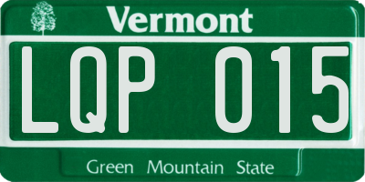 VT license plate LQP015