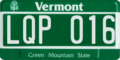 VT license plate LQP016