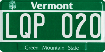 VT license plate LQP020