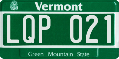 VT license plate LQP021