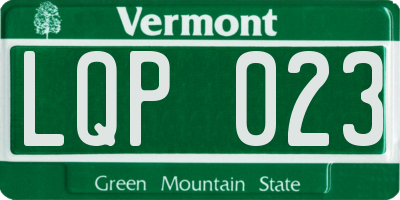 VT license plate LQP023