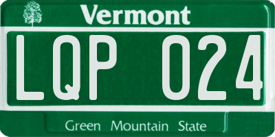 VT license plate LQP024