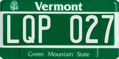 VT license plate LQP027