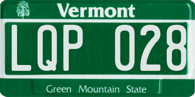 VT license plate LQP028