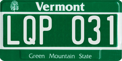 VT license plate LQP031