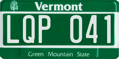 VT license plate LQP041