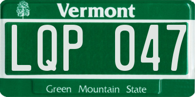 VT license plate LQP047