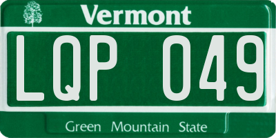 VT license plate LQP049