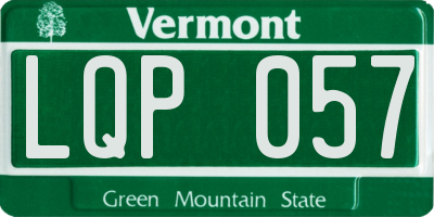 VT license plate LQP057