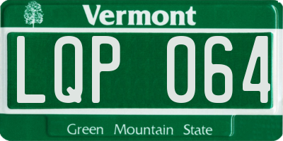 VT license plate LQP064
