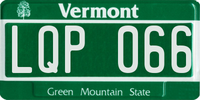 VT license plate LQP066