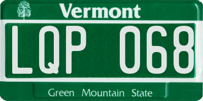 VT license plate LQP068