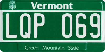 VT license plate LQP069
