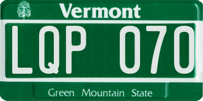 VT license plate LQP070