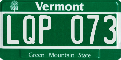 VT license plate LQP073