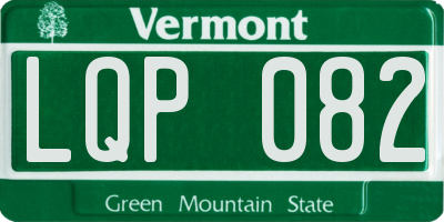 VT license plate LQP082