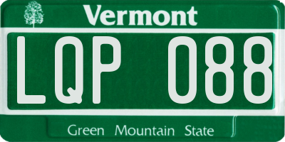 VT license plate LQP088