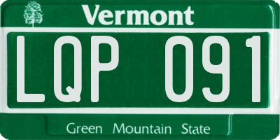 VT license plate LQP091