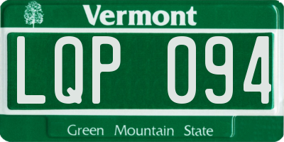 VT license plate LQP094