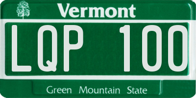 VT license plate LQP100